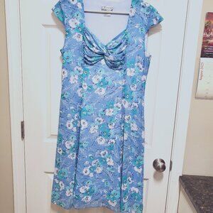 Cap-Sleeved Flowery Summer Dress